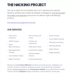 THE HACKING PROJECT