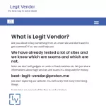 Legit Vendor