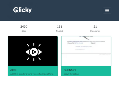 Clicky – Interactive Darknet Directory with Scam Detection & Trust Scores