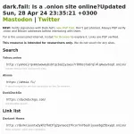 Dark Fail Link Catalog