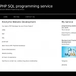 PHP SQL Website Programming Service